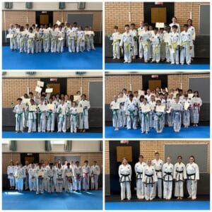 HSTS Taekwon-Do students during Colour Belt Grading in Hitchin, June 2025