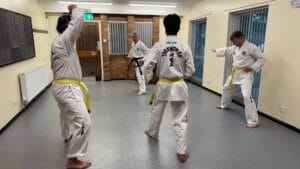 Beginner adults training in adult Taekwon-Do classes in Hitchin and Stevenage