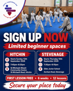 Adult beginner Taekwon-Do classes in Hitchin and Stevenage with HSTS Taekwon-Do